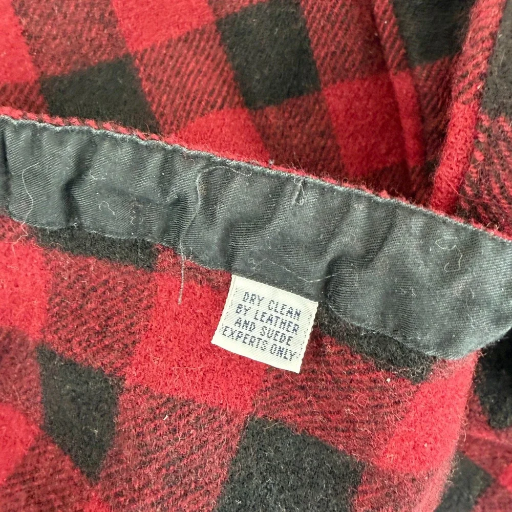 VTG Polo Ralph Lauren Country Work Shirt‎ Men Large Red Plaid Elbow Patch READ
